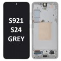 Samsung SM-S921 (S24 5G 2024) OLED LCD touch screen (Original Service Pack) with frame [Grey] GH82-33287B
